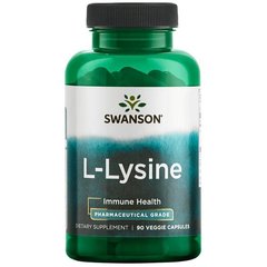 L-Лізин, AjiPure L-Lysine, Pharmaceutical Grade, Swanson, 500 мг, 90 капсул