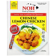 Суміш китайського лимонно-курячого соусу, Chinese Lemon Chicken Sauce Mix, NOH Foods of Hawaii, 42 г