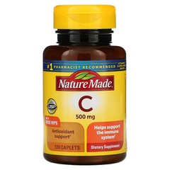 Nature Made, Вітамін C з шипшиною, 500 мг, 130 капсул