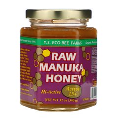 Манука мед активный 15+ Y.S. Eco Bee Farms (Raw Manuka Honey) 340 гм купить в Киеве и Украине
