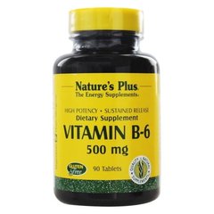 Витамин B-6 Nature's Plus (Vitamin B-6) 500 мг 90 таблеток купить в Киеве и Украине