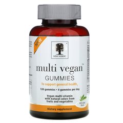 Мультивітаміни веганські, апельсин, полуниця і чорниця, Multi Vegan, Orange, Strawberry & Blueberry, New Nordic, 120 жувальних цукерок