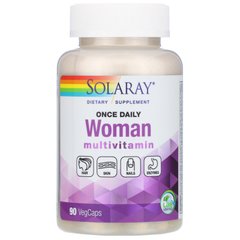 Вітаміни для жінок Solaray (Once Daily Woman) 90 вегетаріанських капсул
