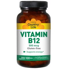 Витамин B12 Country Life (Vitamin B12) 500 мкг 100 таблеток купить в Киеве и Украине