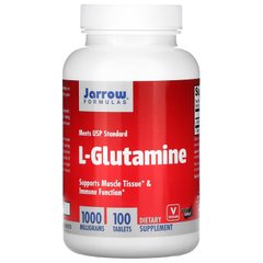 L-глютамін, L-Glutamine, Jarrow Formulas, 1000 мг, 100 таблеток