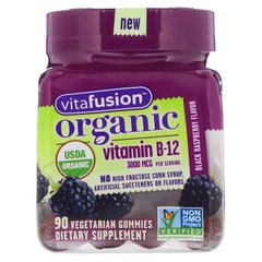 Органічний вітамін B12 VitaFusion (Vitamin B12) 3000 мкг 90 жувальних цукерок ожина
