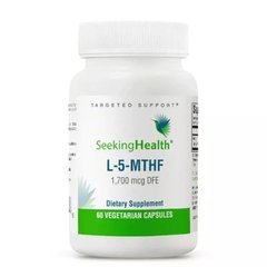 Метилфолат Seeking Health (L-5-MTHF Methyl Folate) 60 вегетаріанських капсул