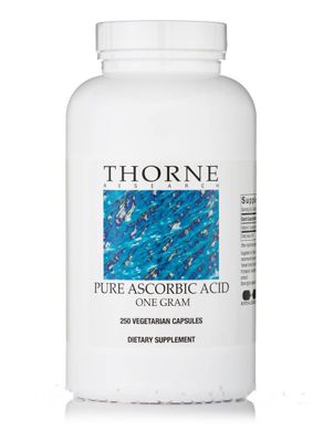 Аскорбиновая кислота Thorne Research (Pure Ascorbic Acid One Gram) 250 вегетарианских капсул купить в Киеве и Украине