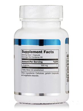 Аргінін Douglas Laboratories (L-Arginine) 500 мг 60 капсул