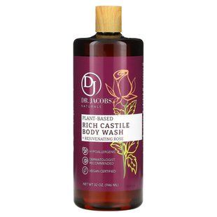 Dr. Jacobs Naturals, Plant-Based Rich Castile Body Wash, Rejuvenating Rose, 32 oz (946 ml) купить в Киеве и Украине