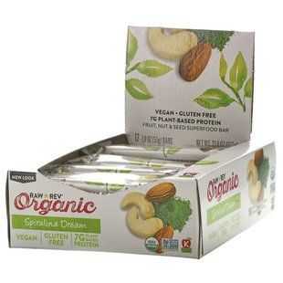 Батончики со спирулиной Raw Rev (Spirulina Dream Organic Live Food Bar olution) 12 бат. купить в Киеве и Украине