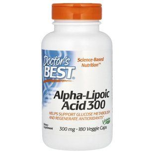 Альфа-липоевая кислота Doctor's Best (Alpha-lipoic acid) 300 мг 180 капсул купить в Киеве и Украине