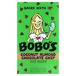 Bobo's Oat Bars, Coconut Almond Chocolate Chip, 12 Bars, 3 oz (85 g) Each купить в Киеве и Украине