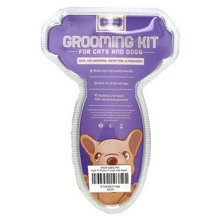 Ruff 'N Ruffus, Grooming Kit for Cats and Dogs, Gel Rake & Nail Clipper, Purple, 1 Gel Rake 1 Nail Clipper купить в Киеве и Украине