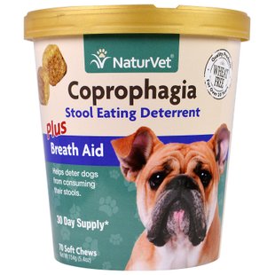 Препарат для похудения со стулом, Coprophagia, Stool Eating Deterrent Plus Breath Aid, NaturVet, 70 мягких жевательных таблеток, 5,4 унц. (154 г) купить в Киеве и Украине