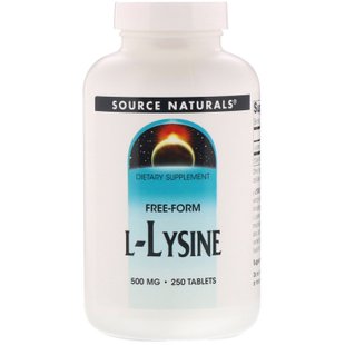 Лизин Source Naturals (L-Lysine) 500 мг 250 таблеток купить в Киеве и Украине