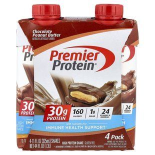 Premier Protein, High Protein Shake, Chocolate Peanut Butter, 4 Shakes, 11 fl oz (325 ml) Each