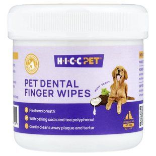 HICC Pet, салфетки для зубов, для собак и кошек, мята, 50 шт. купить в Киеве и Украине