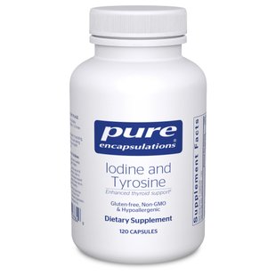 Йод и тирозин Pure Encapsulations (Iodine and Tyrosine) 120 капсул купить в Киеве и Украине