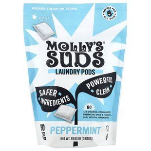 Molly's Suds, Laundry Pods, Peppermint, 60 Pods, 29.63 oz (0.84 kg) купить в Киеве и Украине