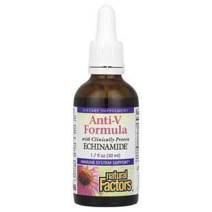Natural Factors, Формула Anti-V, эхинамид, 1,7 жидких унций (50 мл) купить в Киеве и Украине