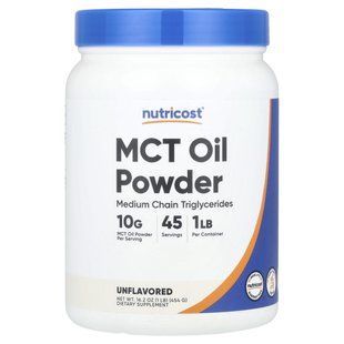 Nutricost, MCT Oil Powder, Unflavored, 16.2 oz (454 g) купить в Киеве и Украине