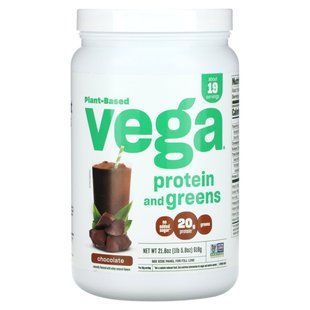 Proteins and greens, with chocolate flavor, Vega, 21.8 oz (618 g)