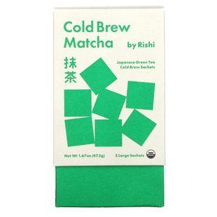 Зелений чай матча холодного заварювання Rishi Tea (Cold Brew Matcha Japanese Green Tea) 47,5 г 5 великих пакетиків