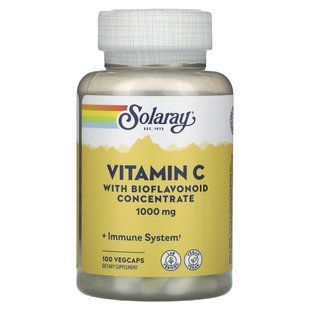 Витамин С с біофлавоноїдами концентрат Solaray (Vitamin C) 1000 мг 100 капсул купить в Киеве и Украине