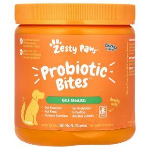 Zesty Paws, Probiotic Bites, For Dogs, All Ages, Chicken, 90 Soft Chews, 11.1 oz (315 g) купить в Киеве и Украине