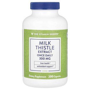 The Vitamin Shoppe, Milk Thistle Extract, 300 mg, 200 Capsules купить в Киеве и Украине