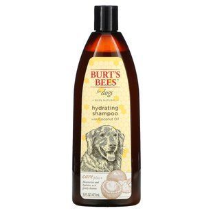 Burt's Bees, Care Plus +, увлажняющий шампунь для собак с кокосовым маслом, 16 жидких унций (473 мл) купить в Киеве и Украине