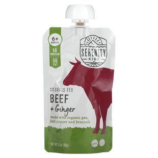 Serenity Kids, Beef + Ginger, 6+ Months, 3.5 oz (99 g) купить в Киеве и Украине