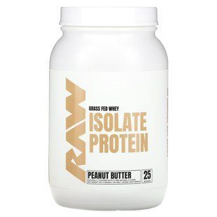 Raw Nutrition, Grass Fed Whey Isolate Protein, Peanut Butter, 1.89 lb (857.5 g) купить в Киеве и Украине