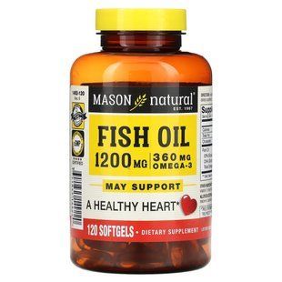 Mason Natural, Fish Oil, 1,200 mg, 120 Softgels купить в Киеве и Украине