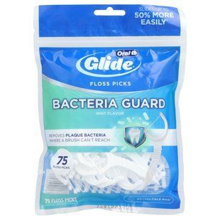 Oral-B, Glide, Floss Picks, Bacteria Guard, Mint, 75 Floss Picks купить в Киеве и Украине