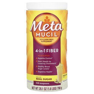 Metamucil, клітковина 4 в 1, без смакових добавок, 798 г (28,1 унції)
