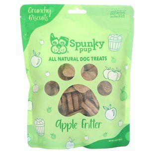 Spunky Pup, All Natural Dog Treats, Crunchy Biscuits, Apple Fritter , 10 oz (283 g) купить в Киеве и Украине
