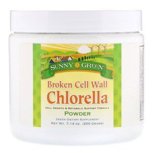 Broken Cell Wall Chlorella, Sunny Green, 200 g