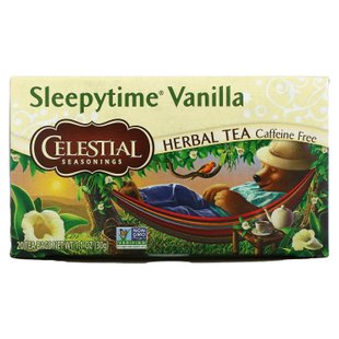 Травяной чай, Sleepytime Vanilla, без кофеина, Celestial Seasonings, 20 пакетиков, 1,0 унции (29 г) купить в Киеве и Украине