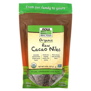 Какао-бобы Now Foods (Cacao Nibs) 227 г купить в Киеве и Украине