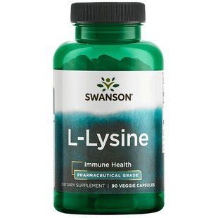 L-лизин AjiPure фармацевтического качества Swanson (AjiPure L-Lysine Pharmaceutical Grade) 500 мг 90 капсул купить в Киеве и Украине