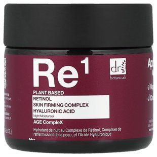 Dr. Botanicals, Re1, Retinol Complex, Skin Firming Complex & Hyaluronic Acid, Night Moisturizer, 2 fl oz (60 ml) купить в Киеве и Украине