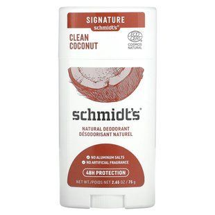 Schmidt's, Natural Deodorant, Clean Coconut, 2.65 oz (75 g) купить в Киеве и Украине