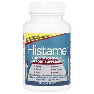 Histame, харчова добавка від непереносимості харчових продуктів, Naturally Vitamins, 30 капсул