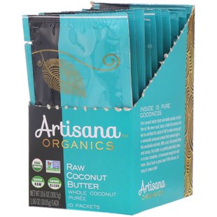 Кокосовое масло Artisana (Coconut Butter) 10 пакетиков по 30.05 г купить в Киеве и Украине