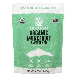 Органический фруктовый подсластитель, Organic Monkfruit Sweetener, Lakanto, 454 г купить в Киеве и Украине