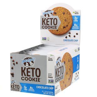 Печиво для кетодієти, зі шматочками шоколаду, Keto Cookies, Lenny,Larry's, 12 шт по 45 г (1,6 унції)