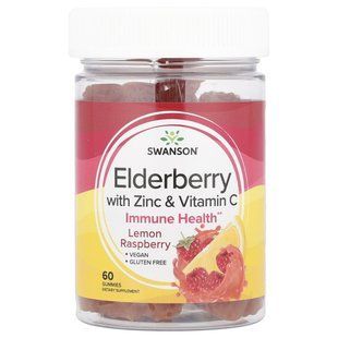 Swanson, Elderberry with Zinc and Vitamin C, Berries, 60 Chewable Tablets