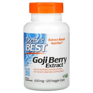 Экстракт ягод годжи Doctor's Best (Goji Berry Extract) 600 мг 120 вегетарианских капсул купить в Киеве и Украине